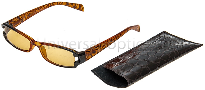 2002-4 очки для работы на комп. Universal (меланин) в футляре 0.00 от Торгового дома Универсал || universal-optica.ru