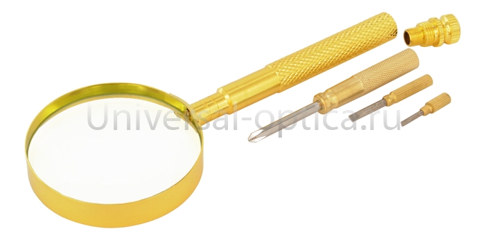 Лупа металлическая 14-50 (х3) с набором отв. (599909) от Торгового дома Универсал || universal-optica.ru