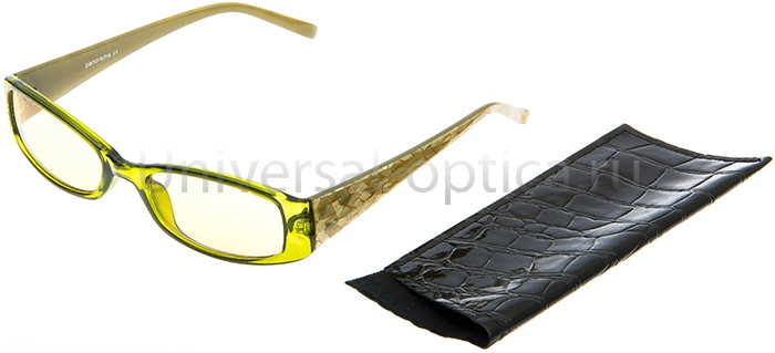 2023-4 очки для работы на комп. Panorama (меланин) в футляре 0.00 от Торгового дома Универсал || universal-optica.ru