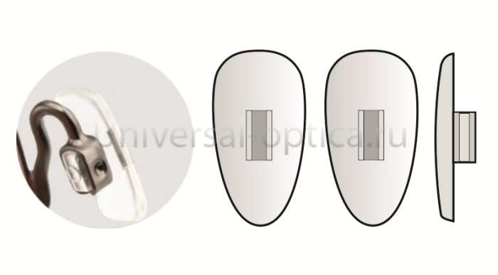 Носовые упоры №10 (на "защелке") силикон (35 пар) от Торгового дома Универсал || universal-optica.ru