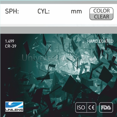 Линза полимерная 1.49 HC UNILENS от Торгового дома Универсал || universal-optica.ru
