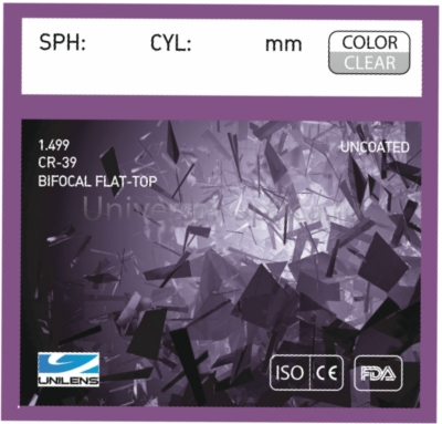 Линза полимерная бифокал. 1.49 Flat-top NC UNILENS от Торгового дома Универсал || universal-optica.ru