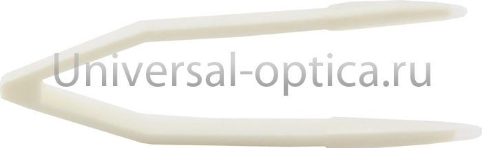 Пинцет 6 см (белый), С-687 (силик. наконеч.) (упаковка 10 шт) от Торгового дома Универсал || universal-optica.ru