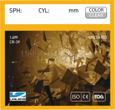 Линза полимерная 1.49 NC UNILENS от Торгового дома Универсал || universal-optica.ru