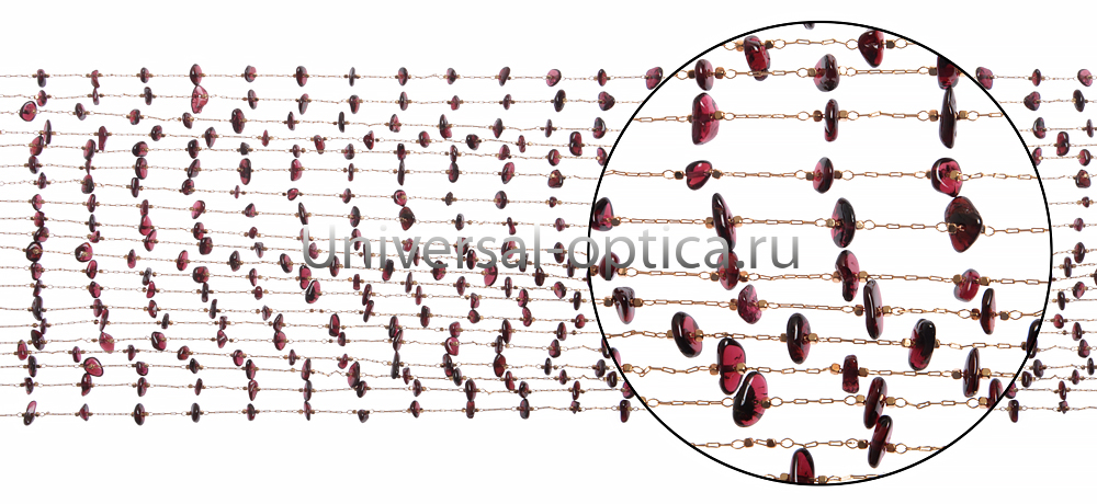 Цепочка металлическая в ассортименте (упаковка 10 шт) с гранатами от Торгового дома Универсал || universal-optica.ru