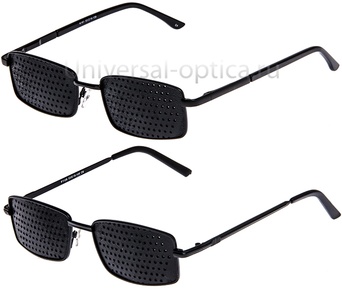 Очки-тренажеры  (перфорированные) металлическая (металлическая УС) от Торгового дома Универсал || universal-optica.ru
