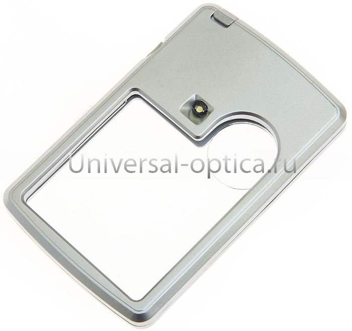 Лупа полимерная карманная 20х45 (х3, х6) биф. с подсв. (4B-3) от Торгового дома Универсал || universal-optica.ru