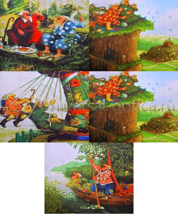 Салфетка из MF "УНИВЕРСАЛ" в индивидуальной упаковке (5шт.) Весёлые старушки. Лето (15*18см) Китай от Торгового дома Универсал || universal-optica.ru