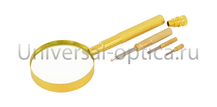 Лупа металлическая 14-65 (х2) с набором отв. (599909) от Торгового дома Универсал || universal-optica.ru