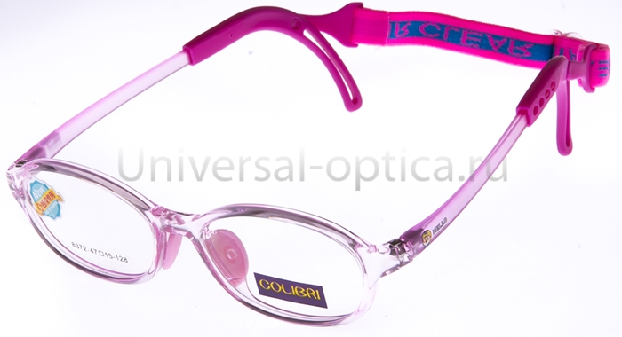 Оправа детская пластиковая Colibri new 8372 col. 1 (гибкий заушн.) с резиночкой  от Торгового дома Универсал || universal-optica.ru