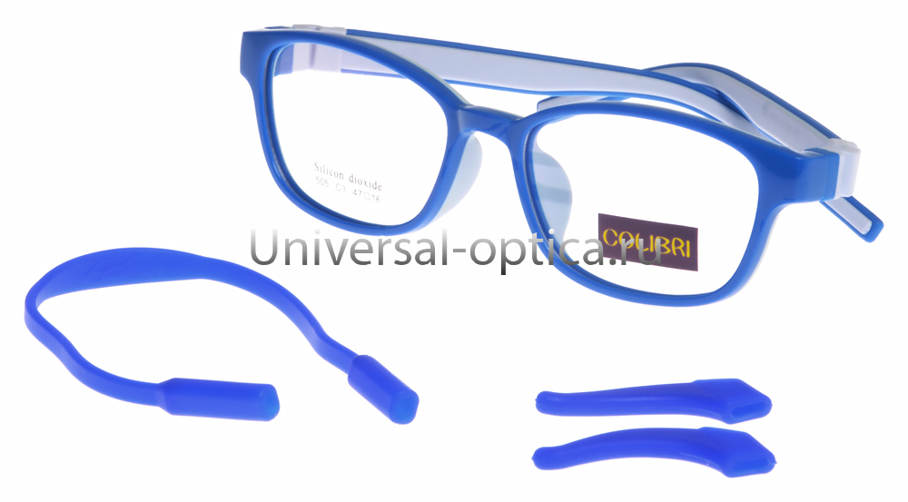 Оправа детская пластиковая Colibri 505 col. 3 (мягк. флекс) c резиночкой и стопперами от Торгового дома Универсал || universal-optica.ru
