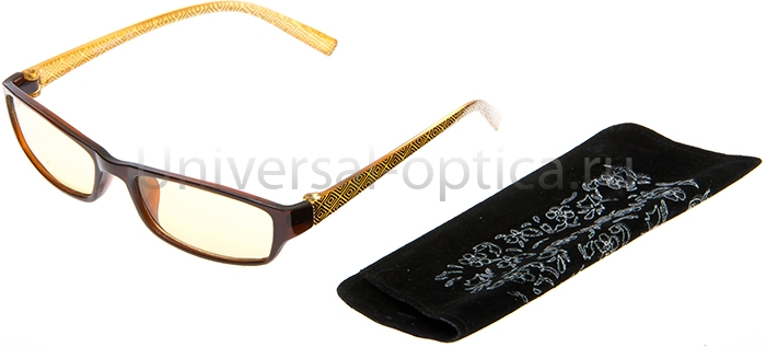 1019-4 очки для работы на комп. Reader (меланин) в футляре 0.00 от Торгового дома Универсал || universal-optica.ru
