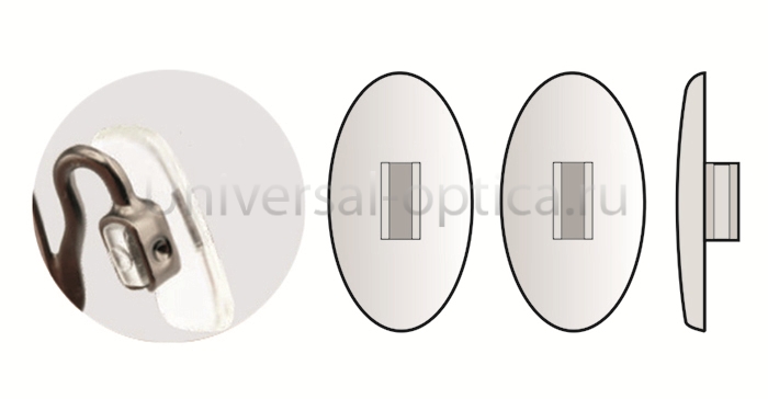 Носовые упоры силиконовые на защелке (50 шт) от Торгового дома Универсал || universal-optica.ru