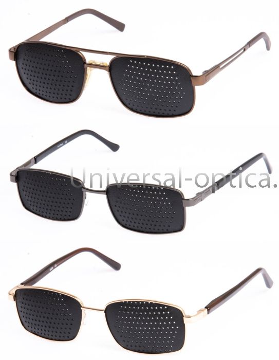 Очки-тренажеры  (перфорированные) металлическая (металлическая мужские) от Торгового дома Универсал || universal-optica.ru