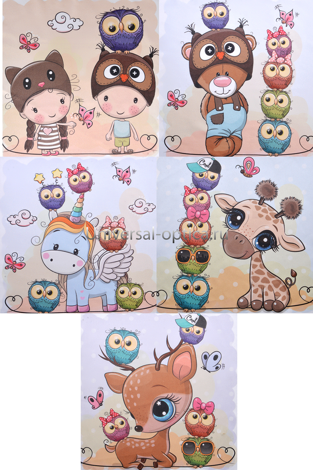 Салфетка из MF "УНИВЕРСАЛ" в индивидуальной упаковке (5шт.) В кругу друзей (18*18см) от Торгового дома Универсал || universal-optica.ru