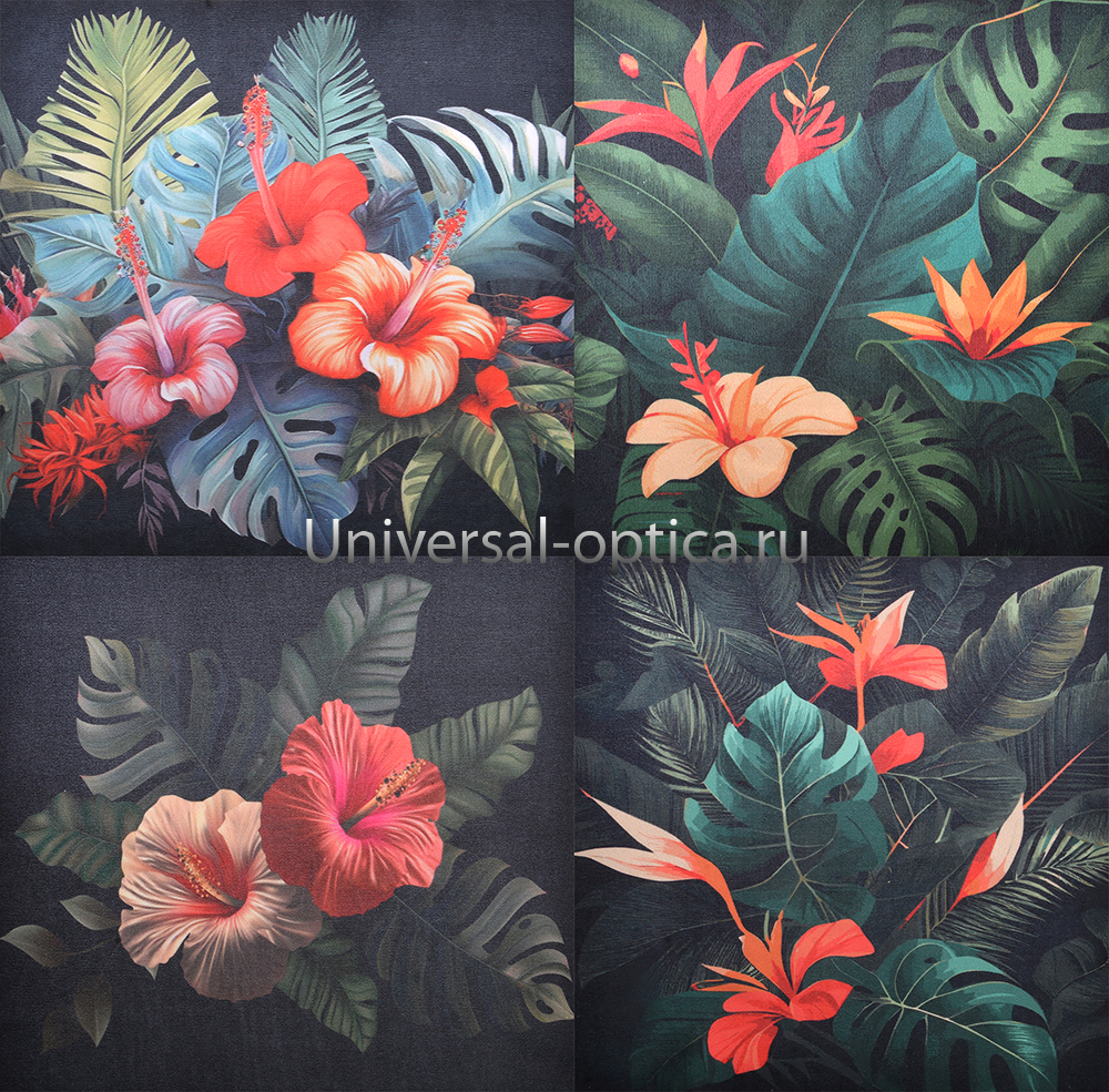 Салфетка из MF "УНИВЕРСАЛ" в индивидуальной упаковке (4шт.) Цветы-14 (18*18см) от Торгового дома Универсал || universal-optica.ru