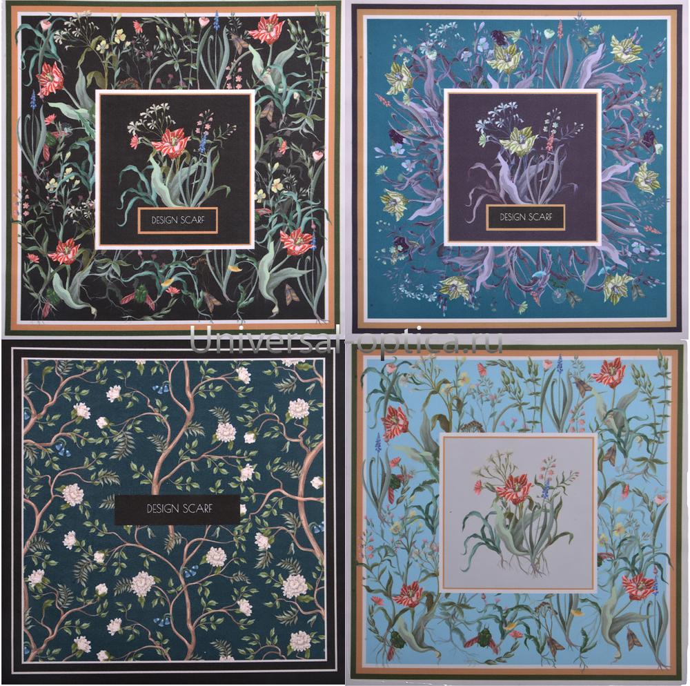 Салфетка из MF "УНИВЕРСАЛ" в индивидуальной упаковке (4шт.) Цветы-12 (18*18см) от Торгового дома Универсал || universal-optica.ru