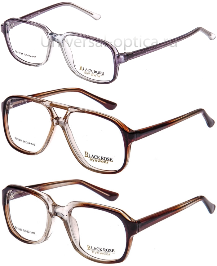Оправа полимерная Black Rose муж.возр/обод от Торгового дома Универсал || universal-optica.ru