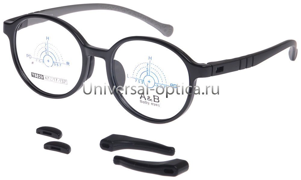 Оправа детская пластиковая A&B Y8829 col. 1 со стопперами от Торгового дома Универсал || universal-optica.ru