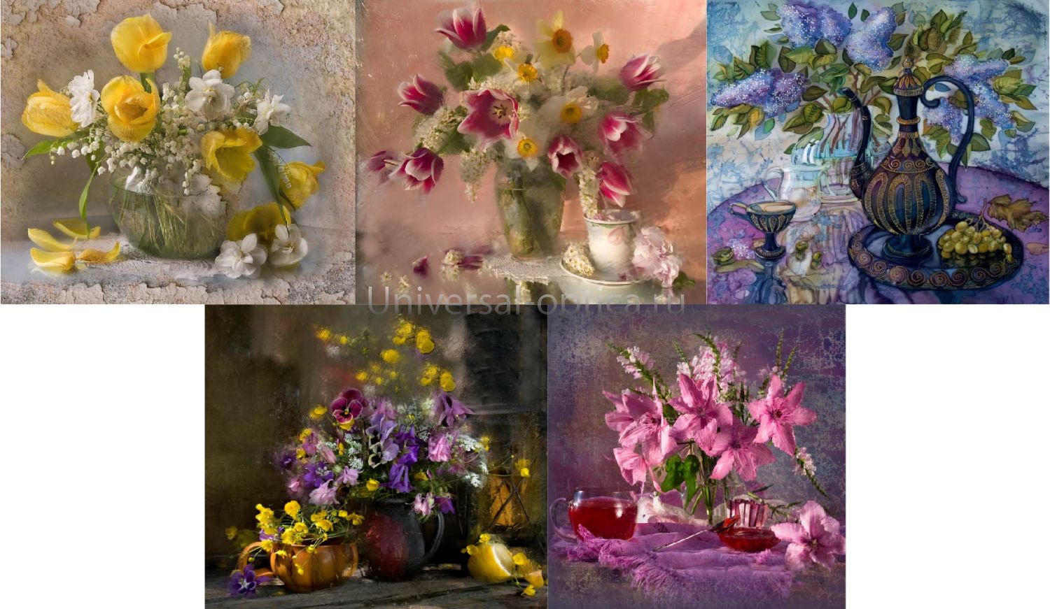 Салфетка из MF "УНИВЕРСАЛ" в индивидуальной упаковке (5шт.) Натюрморт (18*18см) Китай от Торгового дома Универсал || universal-optica.ru